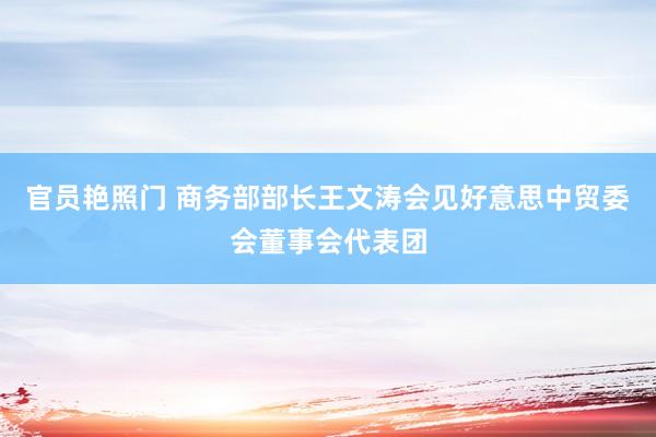 官员艳照门 商务部部长王文涛会见好意思中贸委会董事会代表团