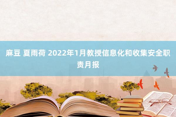 麻豆 夏雨荷 2022年1月教授信息化和收集安全职责月报